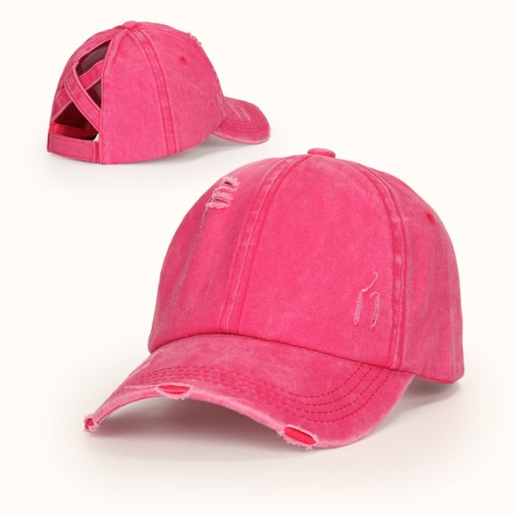 Faded Distressed Pony Back Baseball Cap NWOT - Picture 6 of 6